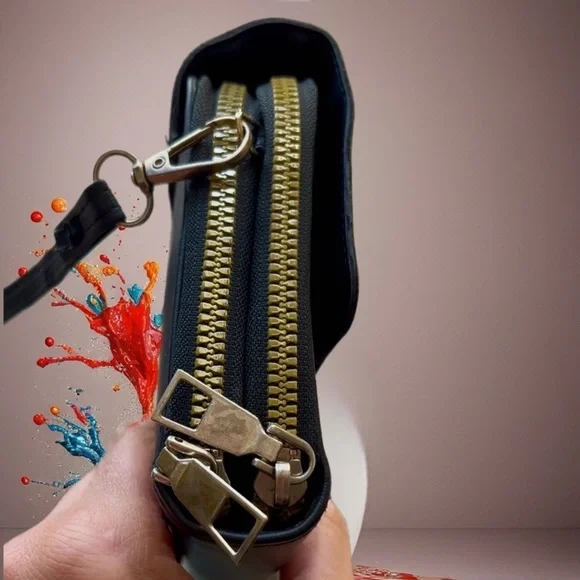 Elegant Black Crossbody Wallet Bag - Picture 5 of 13